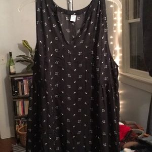 Black Floral Print Old Navy Dress - XL NWOT